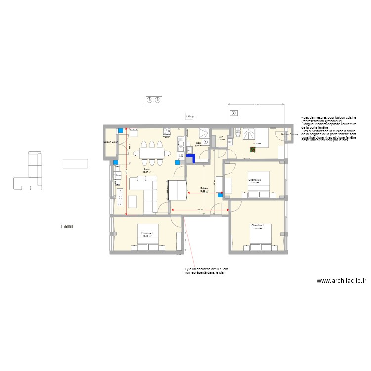 Place Baille mobilier Salon SRA 4. Plan de 0 pièce et 0 m2