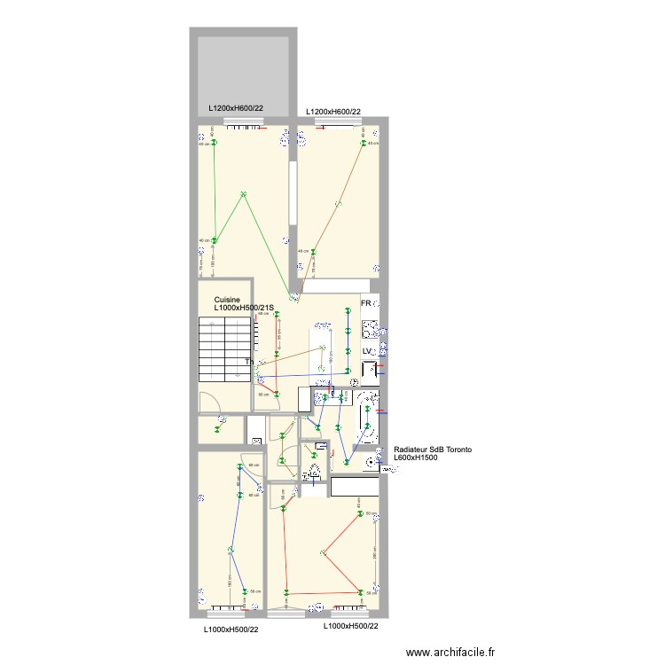 Tabellion 1e étage Eau Elec Chauffage. Plan de 0 pièce et 0 m2