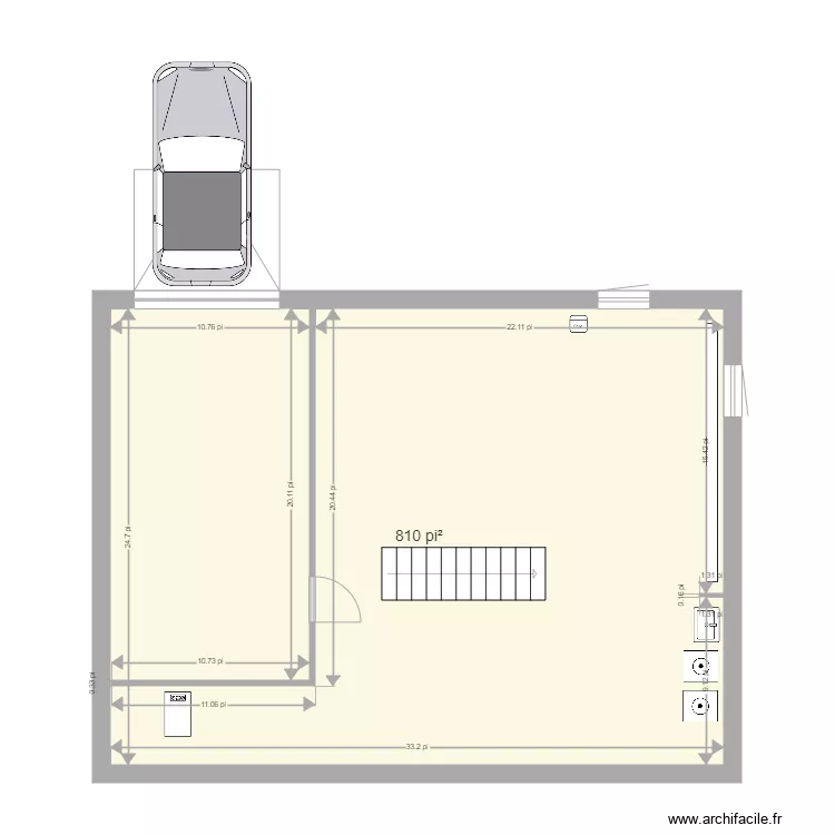 PLAN SOUS SOL KIKA 3 PIEDS. Plan de PLAN SOUS SOL KIKA 3 PIEDS. Plan de