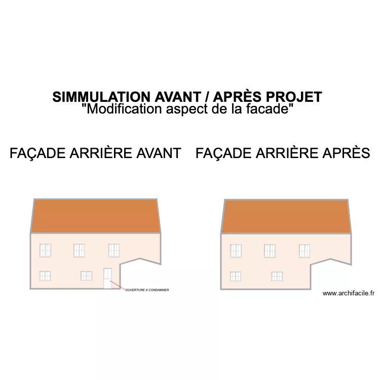 FACADE AVANT APRÈS. Plan de FACADE AVANT APRÈS. Plan de