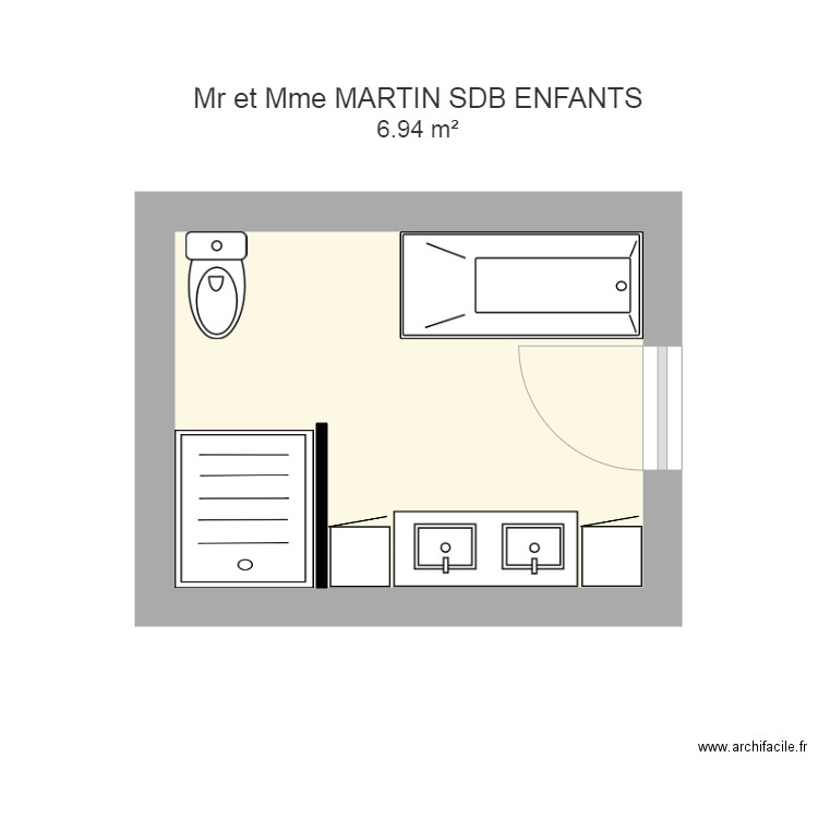 MARTIN SDB ENFANTS PROJET. Plan de 0 pièce et 0 m2