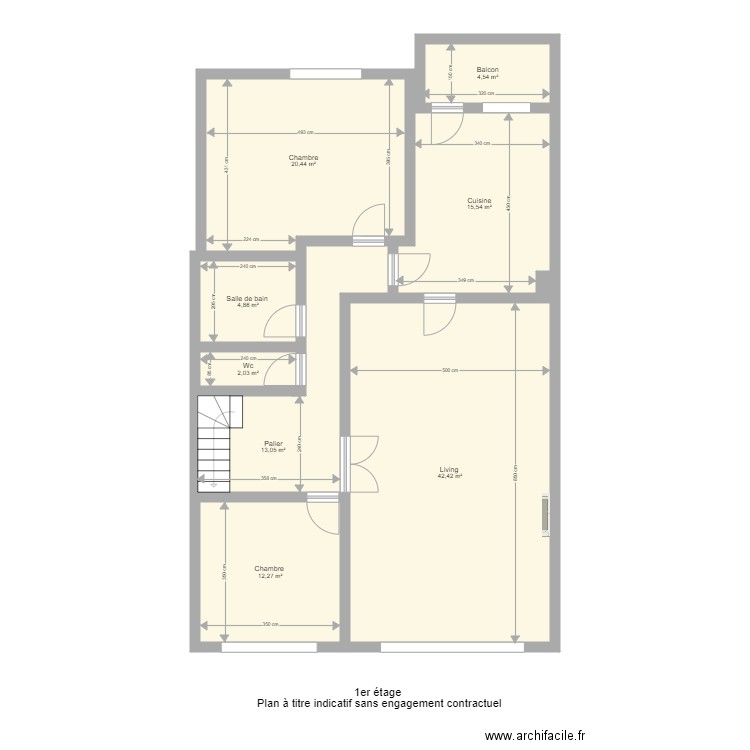 1er étage nations unies 75. Plan de 0 pièce et 0 m2