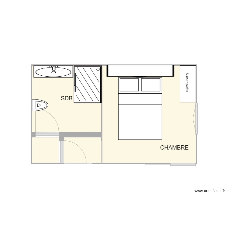 2-CHAMBRE/SDB ARGELES. Plan de 0 pièce et 0 m2