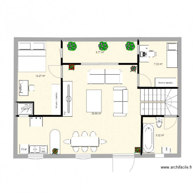 plan 70 m2 Plan dessiné par nizz12