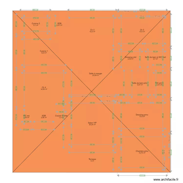 Maman Ferdy toiture . Plan de 