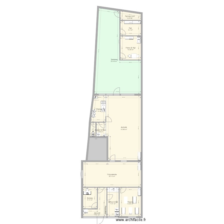 5 Leclerc La Ferte Alais PROJET V4 GD. Plan de 0 pièce et 0 m2