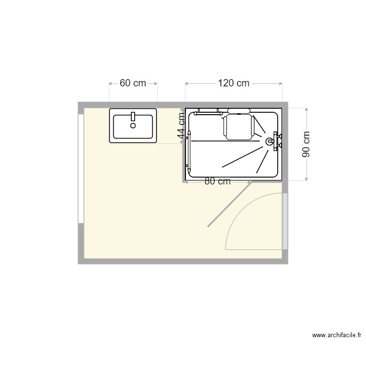 plan AP travaux quentel. Plan de 1 pièce et 5 m2