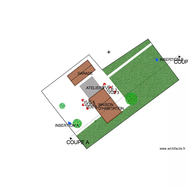 PLAN VUE ET COUPE. Plan de PLAN VUE ET COUPE. Plan de