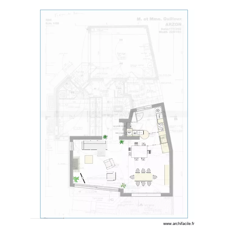 Arzon cuisine salon v20. Plan de 