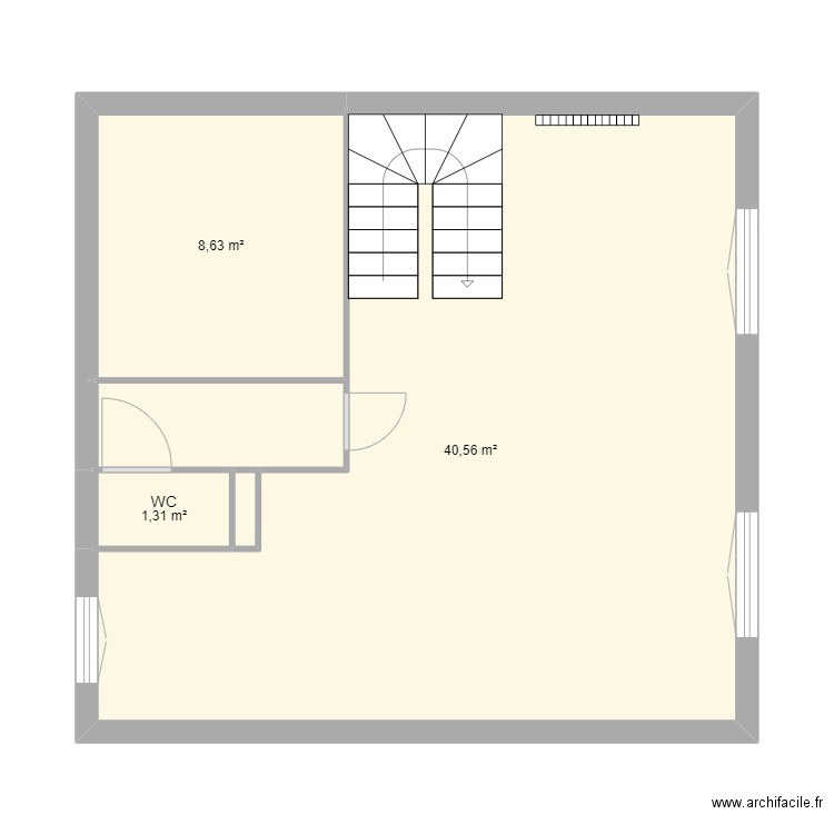 MAISON. Plan de 4 pièces et 51 m2