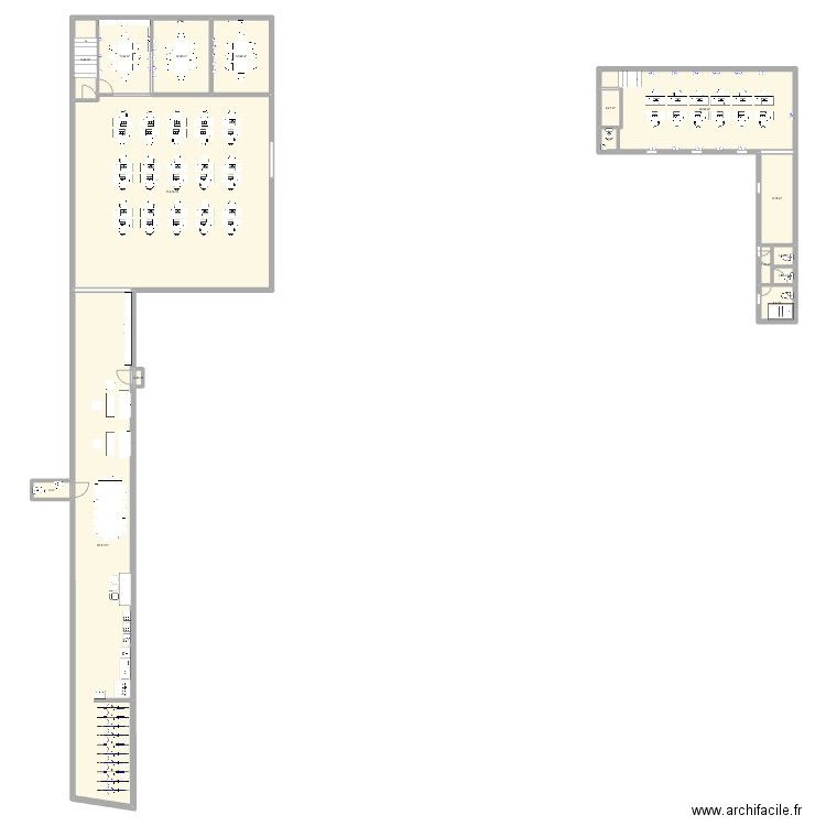 Tourville projet. Plan de 16 pièces et 310 m2
