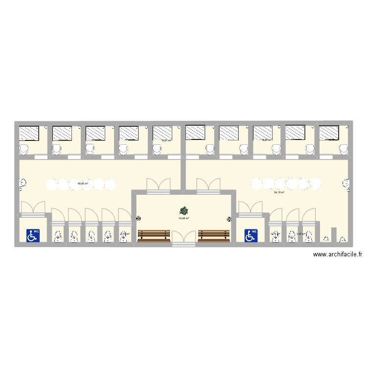 Salle de sport. Plan de 0 pièce et 0 m2