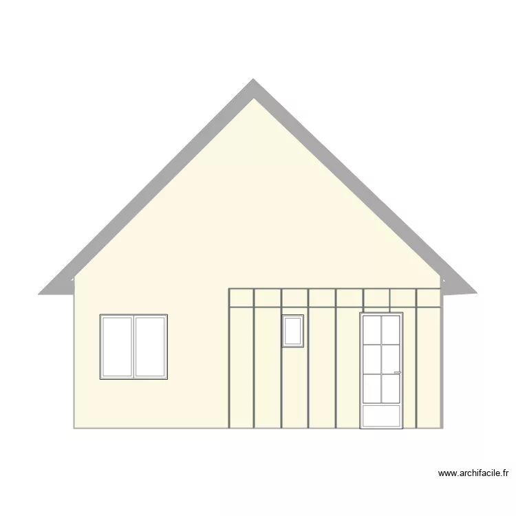 Plan fa&ccedil;ade cot&eacute; sud . Plan de 