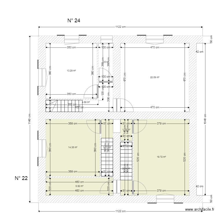 SCHMIT ETAGE EXISTANT. Plan de 0 pièce et 0 m2