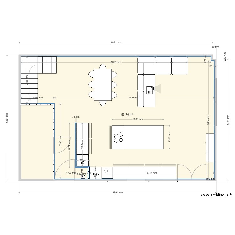 Maison Plan du RDC version Décalée. Plan de 0 pièce et 0 m2