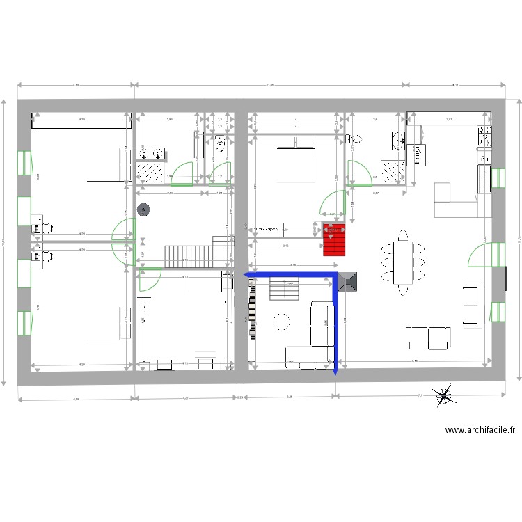 Chaudon étage 1. Plan de 0 pièce et 0 m2