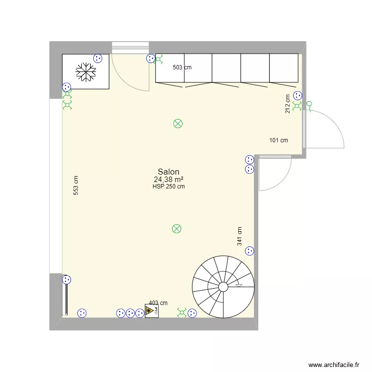 Houlgate Plan - Salon Cuisine. Plan de 