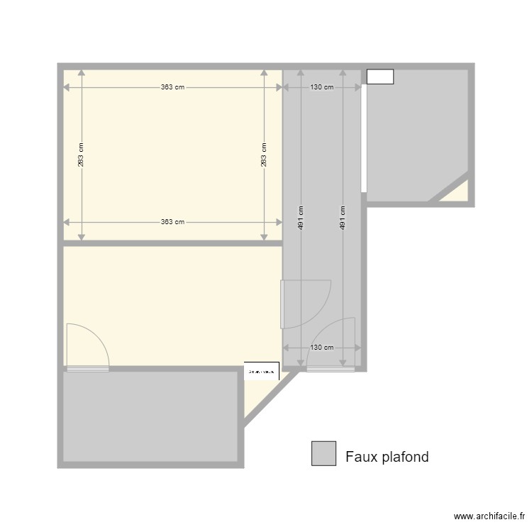 10 Civry projeté nu faux plafond. Plan de 0 pièce et 0 m2