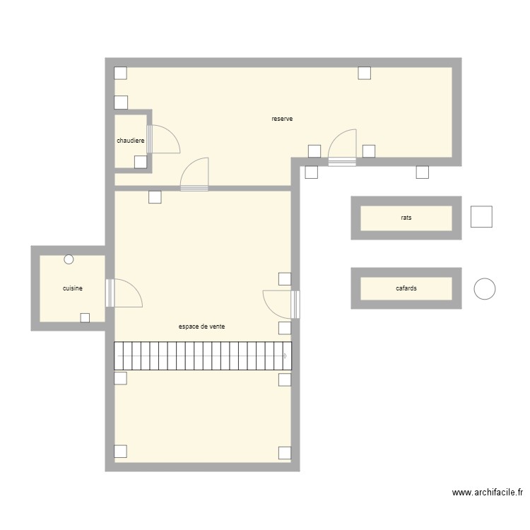 amical sarl. Plan de 6 pièces et 75 m2