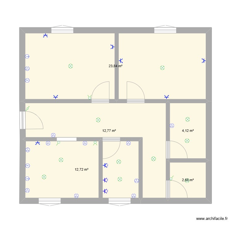 Maison en rayon. Plan de 0 pièce et 0 m2