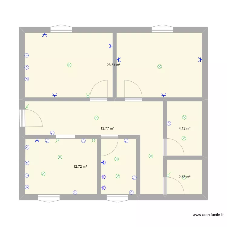 Maison en rayon. Plan de 