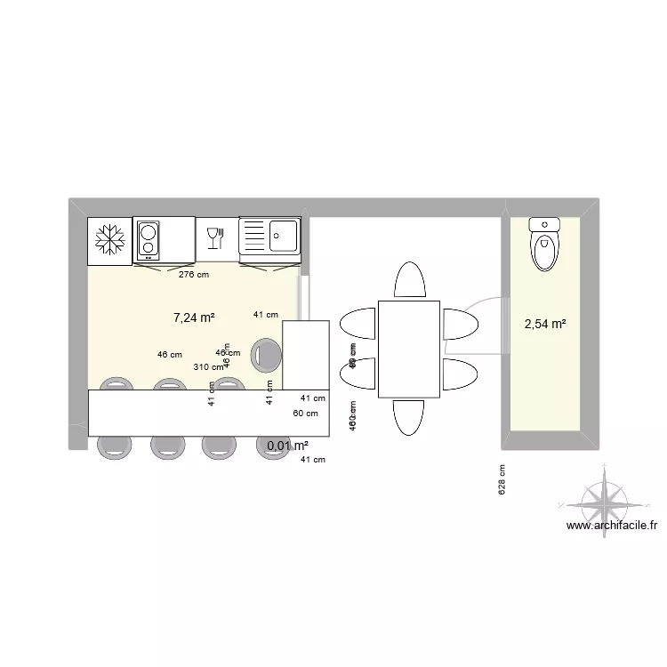 Roussillon RDC. Plan de 