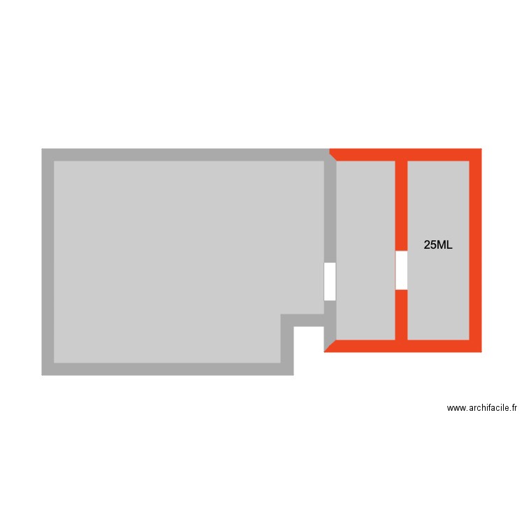 PLAN MORAIS. Plan de 3 pièces et 32 m2