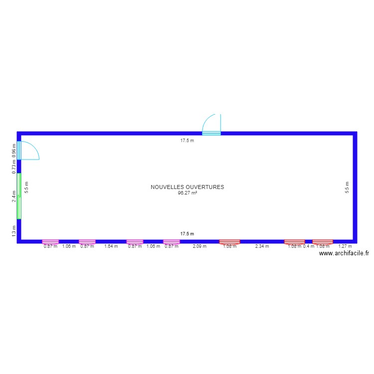 Loft cible  nouvelles ouvertures V1. Plan de 0 pièce et 0 m2