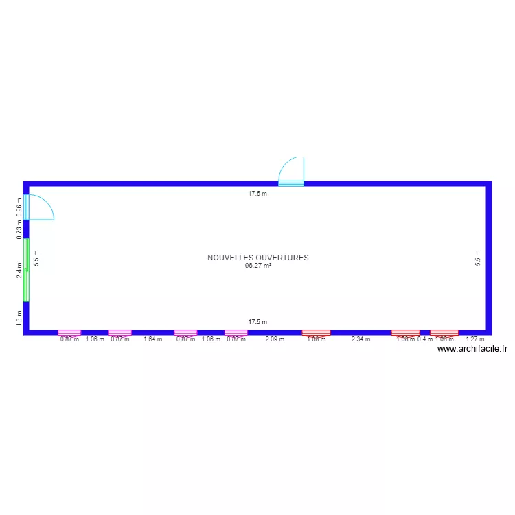 Loft cible  nouvelles ouvertures V1. Plan de 