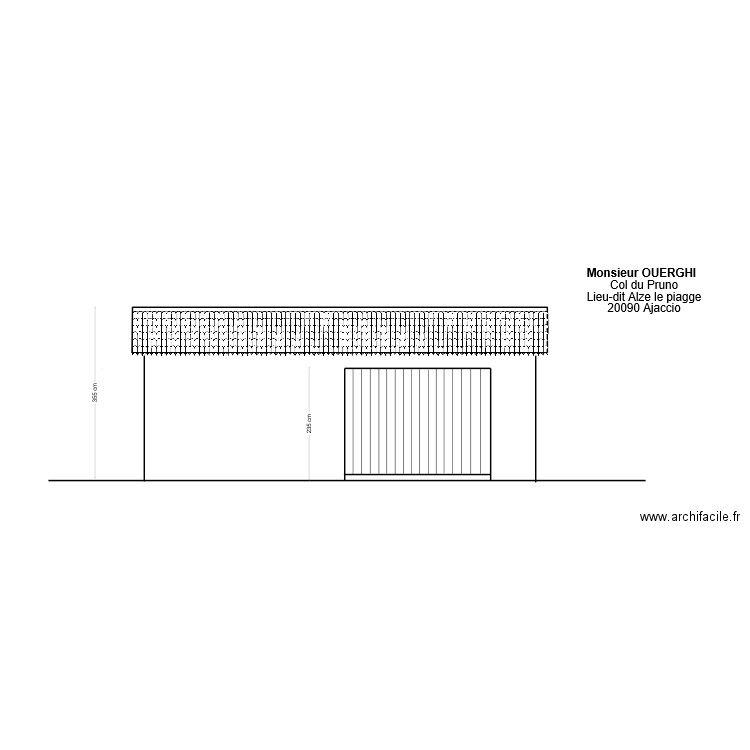 facade sud Ouerghi . Plan de 0 pièce et 0 m2