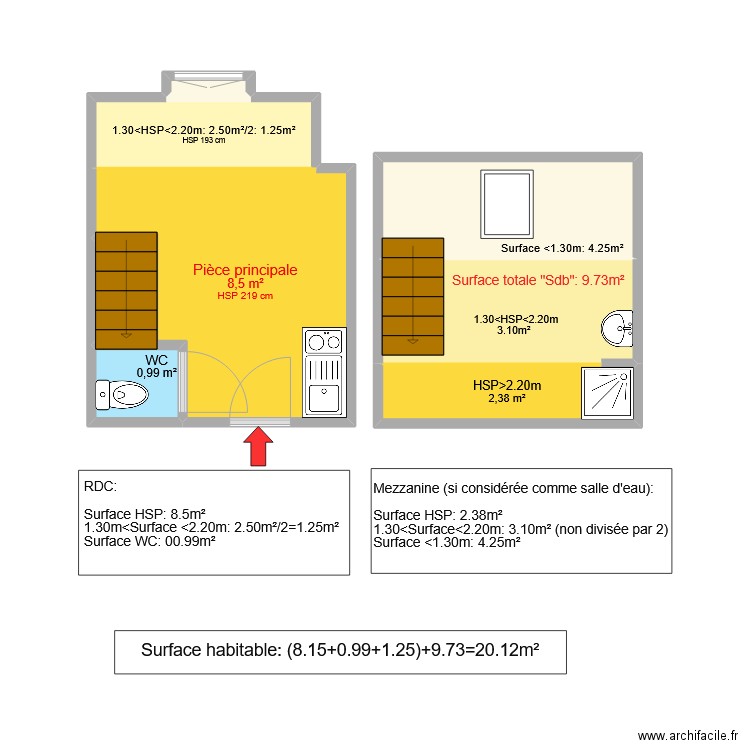 Plan 25 Bourgneuf Nantes. Plan de 8 pièces et 24 m2