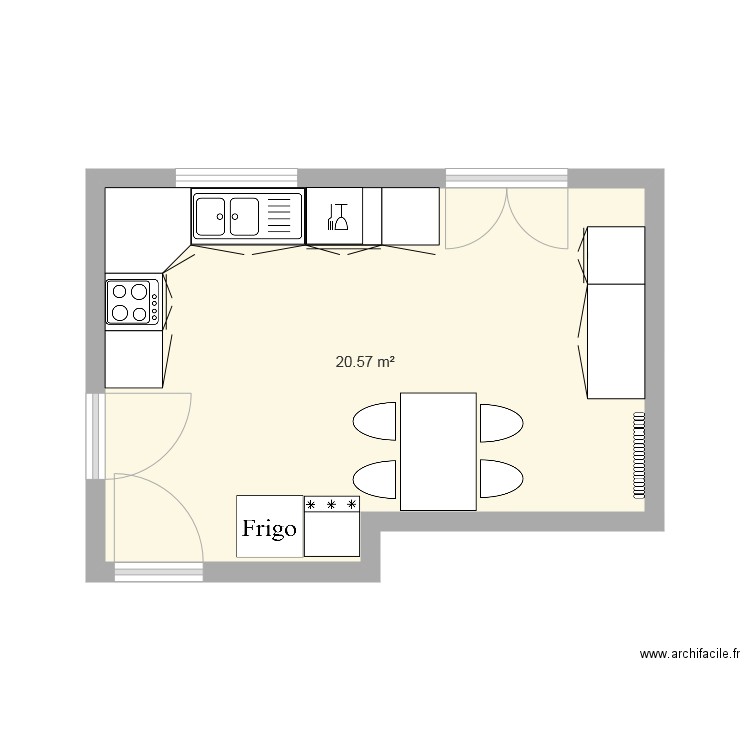 Cuisine 1. Plan de 0 pièce et 0 m2