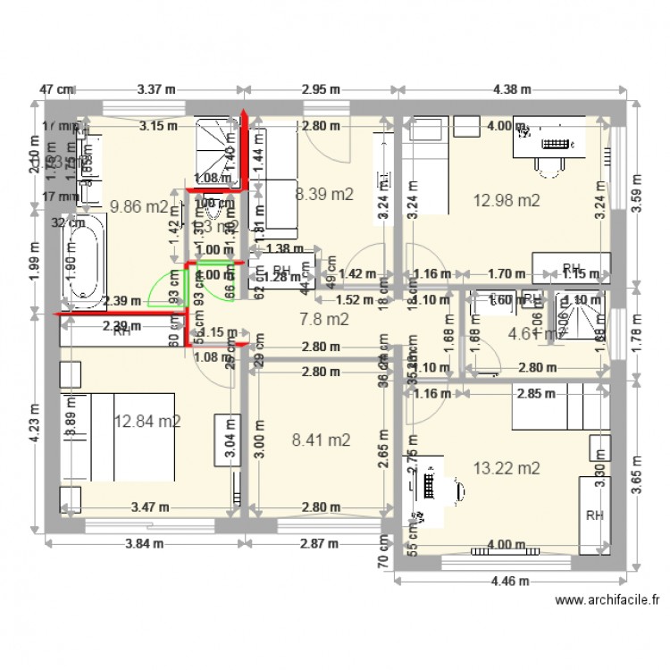 Moulin 1er étage 08 02. Plan de 0 pièce et 0 m2