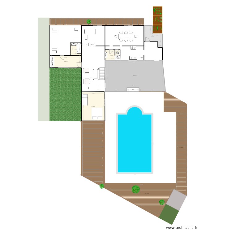 Plans terrasses . Plan de 10 pièces et 155 m2