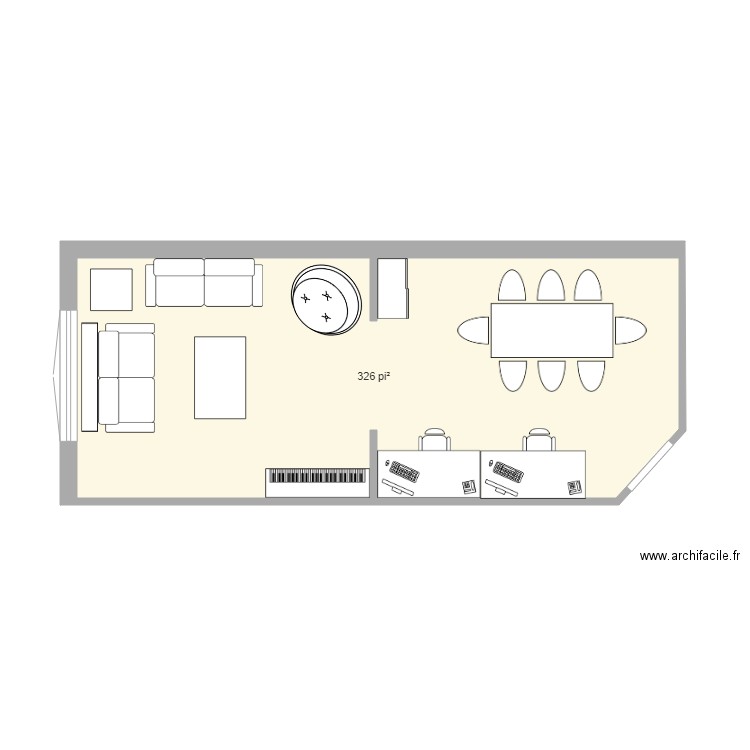 Petit salon et salle à manger. Plan de 0 pièce et 0 m2