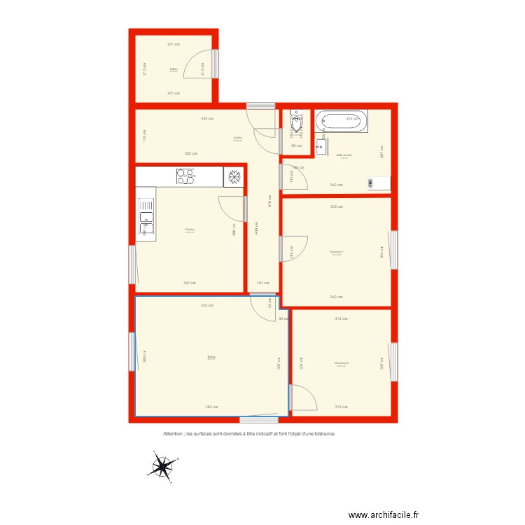 BI 3023 côté. Plan de 0 pièce et 0 m2