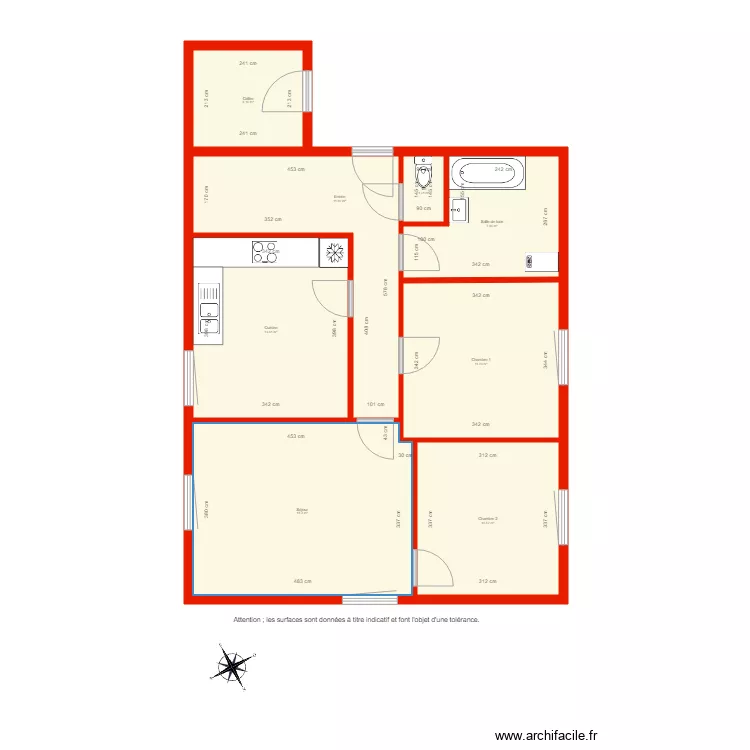 BI 3023 c&ocirc;t&eacute;. Plan de 