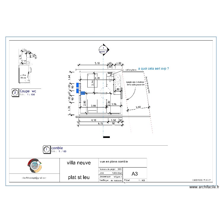 Rousseau R+1. Plan de 0 pièce et 0 m2