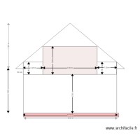 plan en coupe avec dalle béton et espace habitable étage