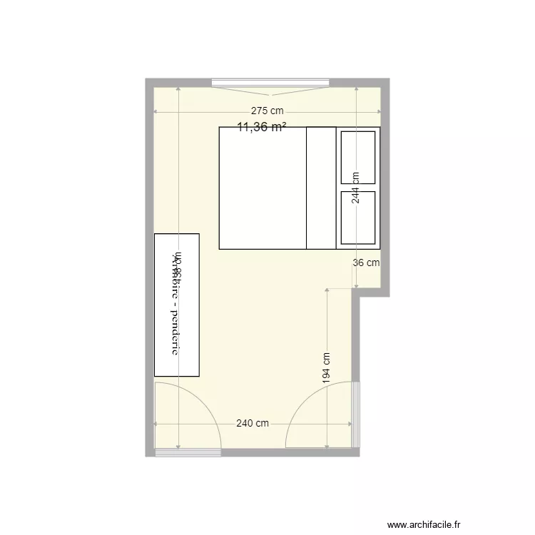 Projet Chambre ami en chambre 1. Plan de 