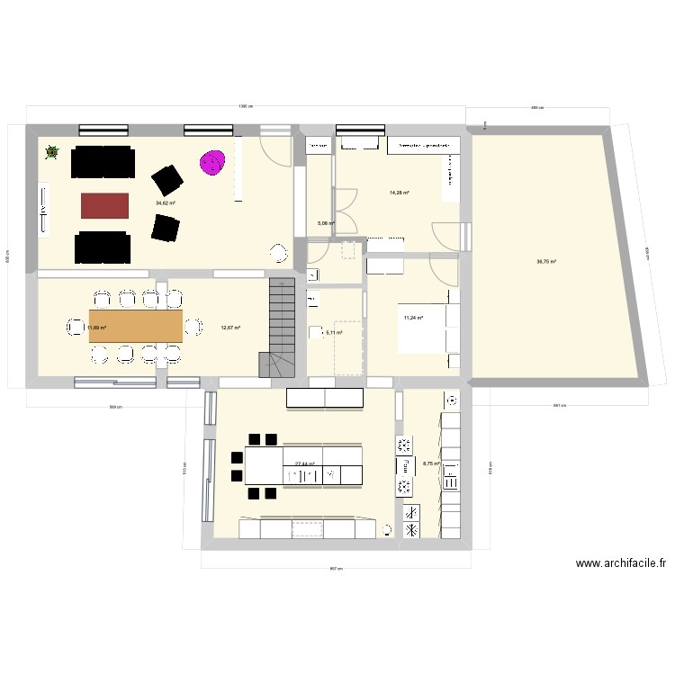 Salon Steph 2. Plan de 0 pièce et 0 m2