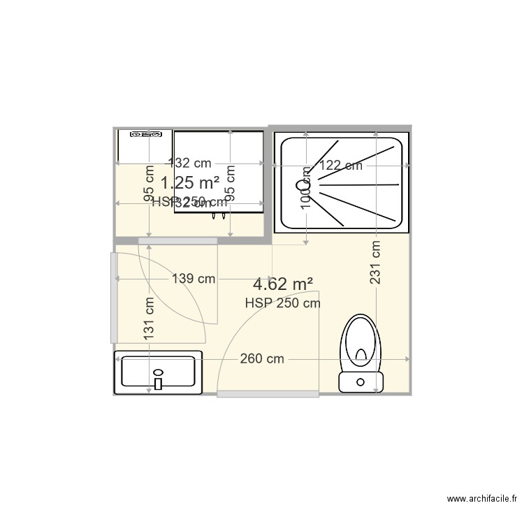 salle de bain. Plan de 0 pièce et 0 m2