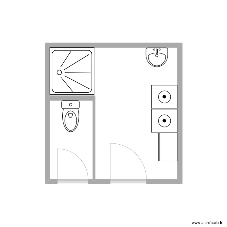 Pernot SDB existant. Plan de 0 pièce et 0 m2