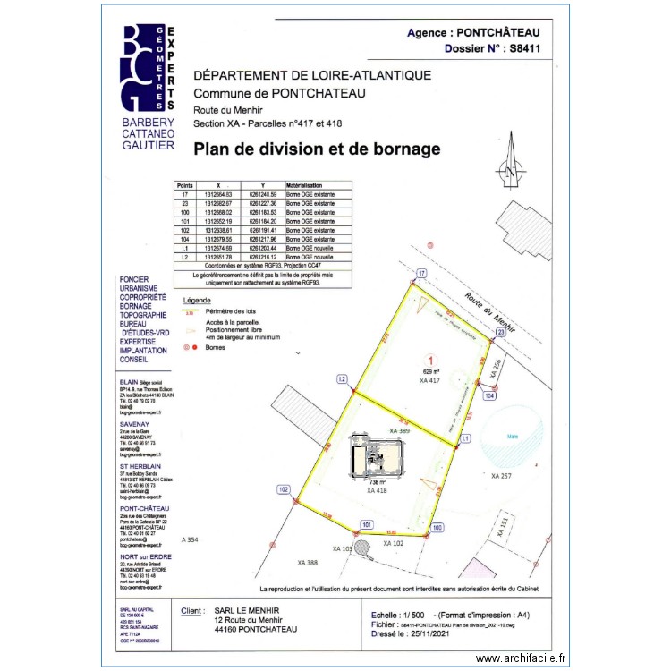 Maison-Pontchateau_Jaqueline. Plan de 9 pièces et 130 m2