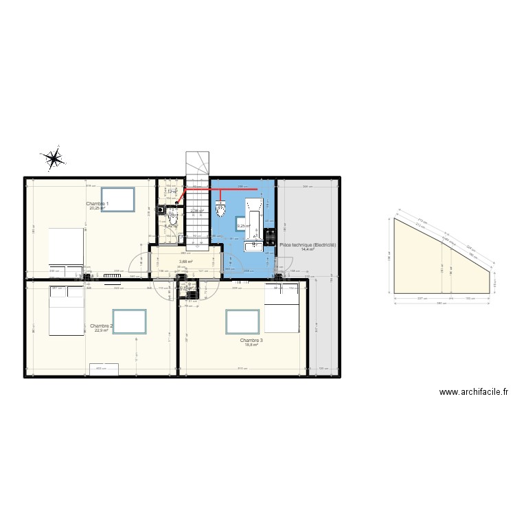 Plan étage - plan permis V2. Plan de 0 pièce et 0 m2