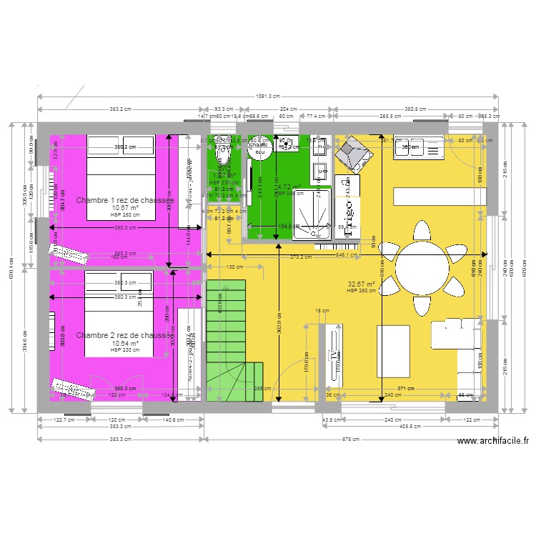 Chalet avec 2 baies séjour. Plan de 0 pièce et 0 m2