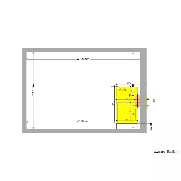COUPE EXISTANT FANGO 6625. Plan de 