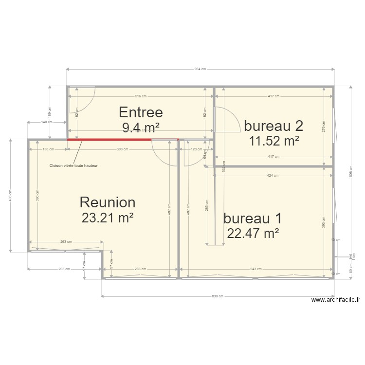 PLAN BUREAU DEFINITIF. Plan de 0 pièce et 0 m2