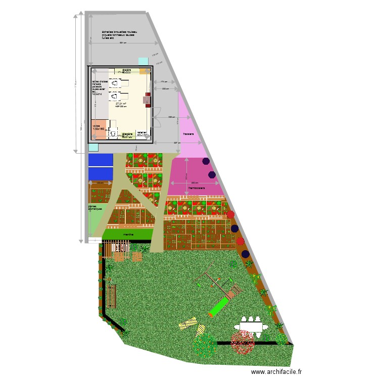 jardin cabane turion. Plan de 0 pièce et 0 m2