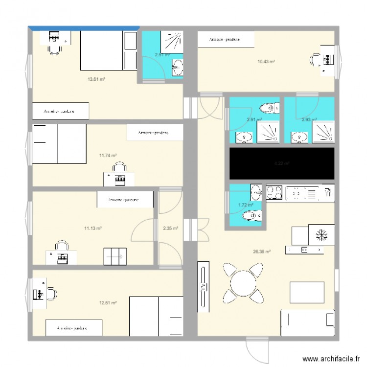 Hutyra Ferenc utca aménagement 1. Plan de 0 pièce et 0 m2